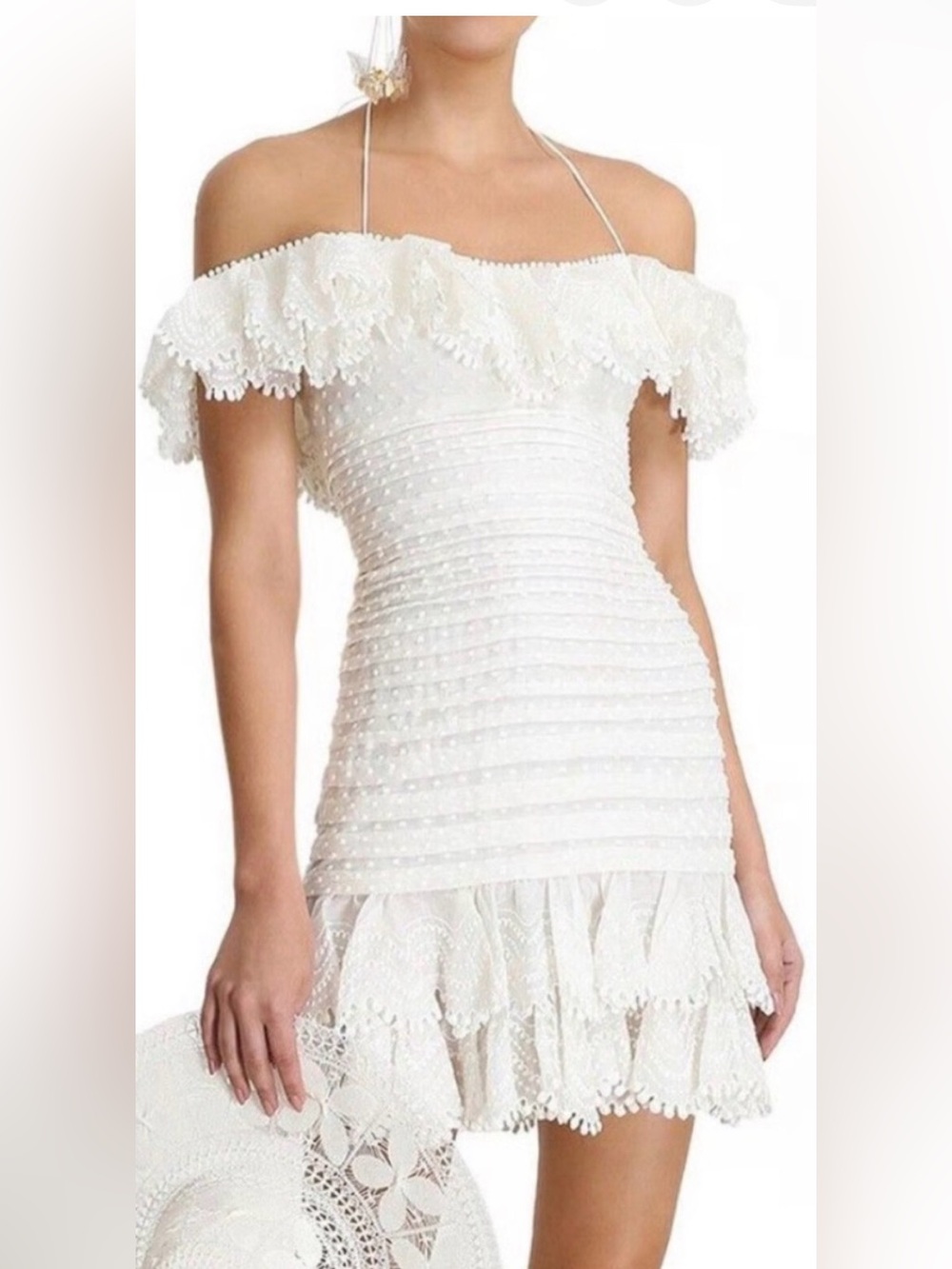 Ruffled Off-Shoulder Dress